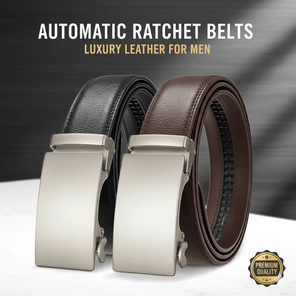 belts Men's Ratchet Belt Leather - Image 1
